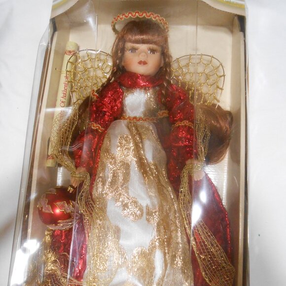 NIB COLLECTORS CHOICE LIMITED EDITION CHRISTMAS GOLD ANGEL WINGS 16" DOLL w/ COA - Picture 13 of 14